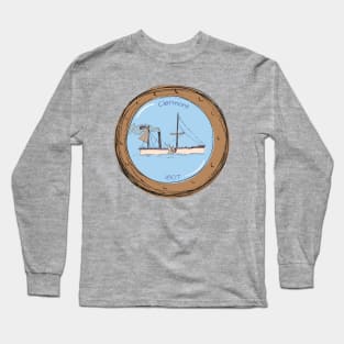 Vintage American Boat Clermont 1807 Long Sleeve T-Shirt